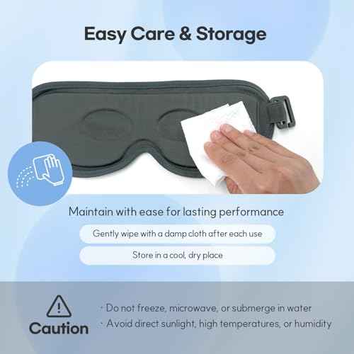 HuBDIC Hubicare Eye Cool Gel Mask for Eye Massager, Cooling Eye Mask with Detachable Strap ?Reusable Gel Eye Pad for Puffiness, Dry Eyes, Migraines & Relaxation Cold Compress