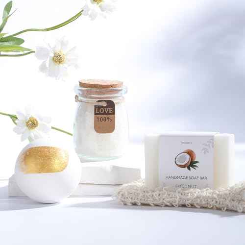 Coconut Spa Gifts for Women Birthday Self Care Kit Christmas Gifts Basket Thank You Relaxing Bath Sets for Moms Friends Co-worker Daughter Girlfriend Grandma Sister Teacher Daughter-in-Law
