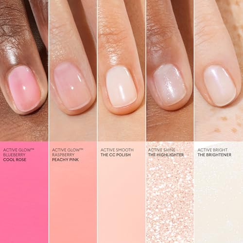 Manucurist Rainbow Active¢â Full Range 5-Pack Gift Box - Nail Care & Polish Set - No Lamp - 5 Treatment Nail Polish : Glow Raspberry, Glow Blueberry, Shine, Smooth, Bright - Christmas Gifts for Women