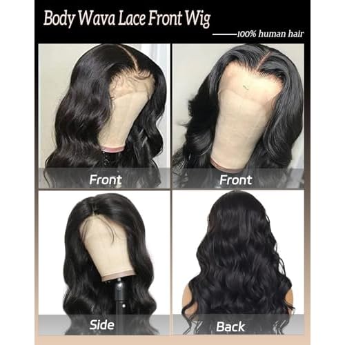 Sherico Body Wave Lace Front Wigs Human Hair Pull Go 13x6 HD Transparent Invisible Drawstring Snug Fit Glueless Curly Human Hair Wig for Women Pre Plucked Bleached Knots with Baby Hair 20 inch