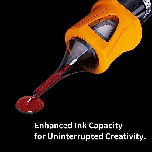 BIGWASP Energy 9RL - 20Pcs 1009RL Tattoo Cartridge Needles with Finger Ledge, #10 Bugpin 9 Round Liner for Rotary Tattoo Machines