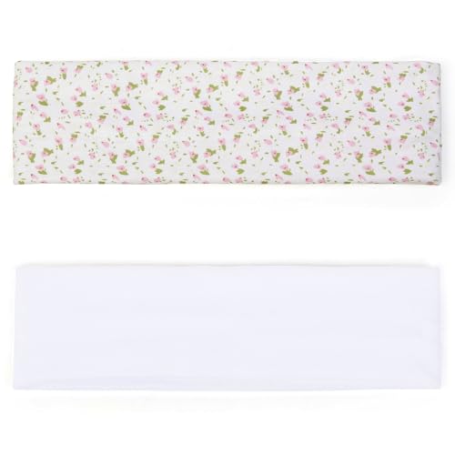 TERSE Fashion Women's Headbands for Short Hair Non Slip Elastic Floral Hairbands, Soft Fabric 2 Inches Thick Stripe Head Bands for Girls, Valentine's Day Heart Headbands
