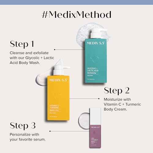 MEDIX 5.5 Vitamin C Cream Face Lotion & Body Lotion Moisturizer | Anti Aging Skin Care Firming & Brightening Cream Diminishes The Look Of Uneven Skin Tone, Age Spots, & Sun Damaged Dry Skin, 15 Fl Oz