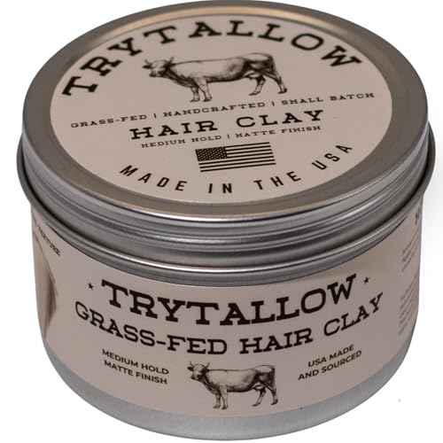 Natural Hair Clay Pomade - All Natural Hair Styling Clay for Men and Women Made With 100% Real Ingredients that Promote Hair and Scalp Health. Medium Hold, Matte Finish.