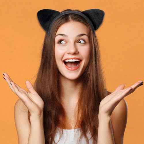 Cat Ear Headband for Women Girls Cute Animal Hairband Halloween Costume Party Accessories