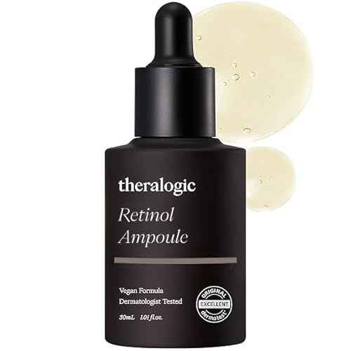 Retinol Ampoule - Korean Retinol Vitamin A Face Serum - Pore Tightening & Refinement Night Skincare - Dermatologically Tested, Vegan Formula, 1.01 fl.oz.