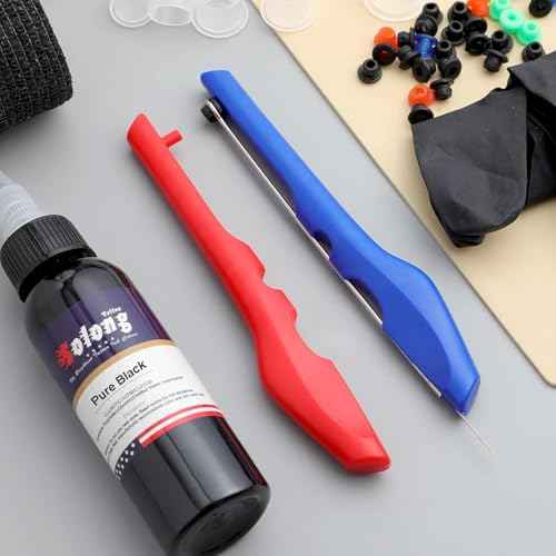 Solong 2PCS Tattoo Poke a Stick Tattoo Kit with Tatoo Ink Gloves Tatoo Needles GK803TN01-US