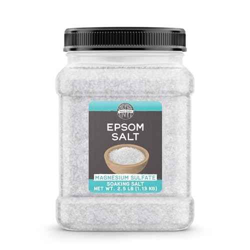 Birch & Meadow Epsom Salt, 2.5 lb, Pure Magnesium Sulfate, Unscented, Bathing & Soaking