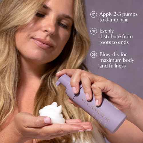 UPLIFT Volumizing Styling Foam, For fine, flat & thinning hair, Provides Volume & Resists Humidity, Non Sticky Formula, Bouncy Soft Hair