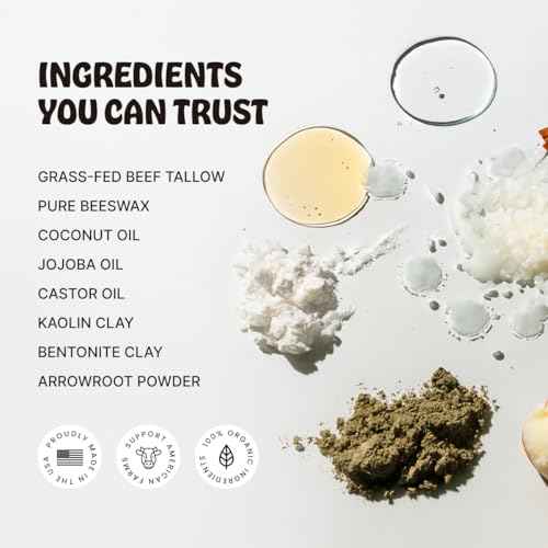 Earth Wave All Natural Tallow Hair Clay - Premium Hair Styling Clay - Organic Ingredients - Zero Toxins - American Made - Perfect for everyday use - Medium Hold & Natural Finish ? 2.5 oz