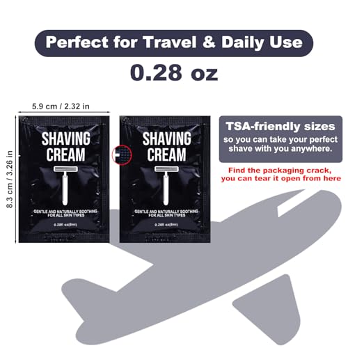 Shaving Cream Bulk Travel 8ml/0.28fl oz,Disposable Shaving Cream in Bulk Travel Shave Cream for Hotel Homeless £¨jasmine£¬pack of 400)