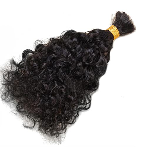 Brazilian Loose Curly Hair Bulk Human Hair Bulk For Braiding No Weft Full End Braids Remy Hair Weaving Extensions Natural Black Color 22 Inch 100g