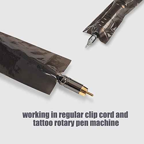 EZ Tattoo Clip Cord Covers - 100 Pcs for Tattoo Machine, Black Sleeves for Equipment Supply and Wrap