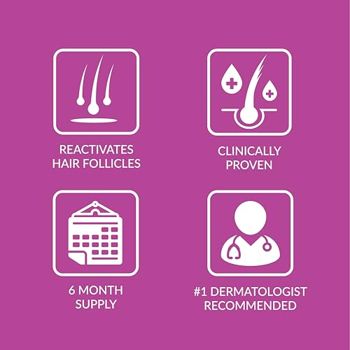 Minoxidil Topical Aerosol Foam, 5%, Hair Regrowth Treatment for Women, 2.11 oz Reactivates Hair Follicles to Stimulate Hair Regrowth - 6 Months Supply
