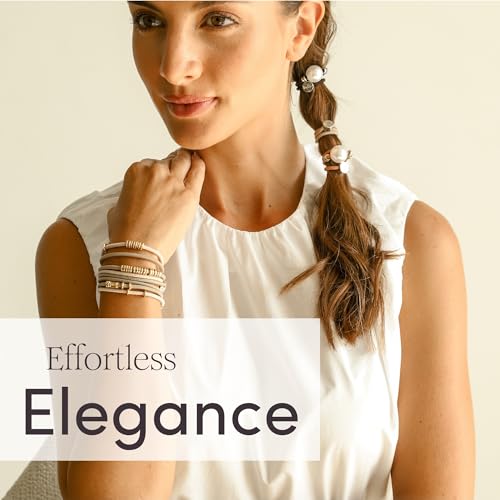 By Lilla Bracelet Hair Ties - Stretchy Hair Tie Bracelets - Decorative Handmade Jewelry for Women¡¯s Wrist and Ponytail