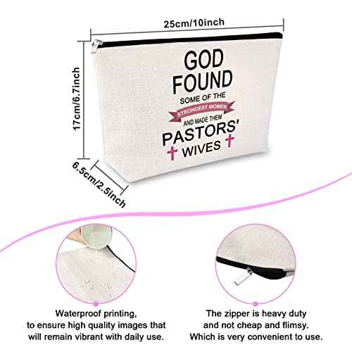 Pastor's Wife Appreciation Gifts Makeup Bag Christian Religious Gift for Women Cosmetic Bag Minister's Wife Gift Birthday Christmas Gift for Pastor's Wife Thank You Gift Travel Cosmetic Pouch