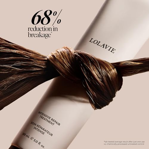 LolaVie Intensive Repair Treatment - 5 oz, 2 Pack - Significantly Strengthens Chemically-Treated Hair & Reduces Breakage for 10x Softer, Smoother Hair - Color Safe