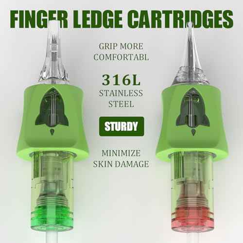 Wormhole Tattoo Cartridge Needles, 50pcs Mixed Disposable Tattoo Needles Tattoo Finger Ledge Cartridges #12 Round Liner Magnum Round Shader 3RL 5RL 7RL 9RL 5RS 7RS 7RM 9RM 9M1 11M1 for Tattoo Gun