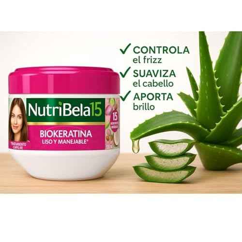 NutriBela 15 Biokeratina - Yahve Hair Treatment, Smooth & Manageable, with 15 Natural Ingredients, 300 ml
