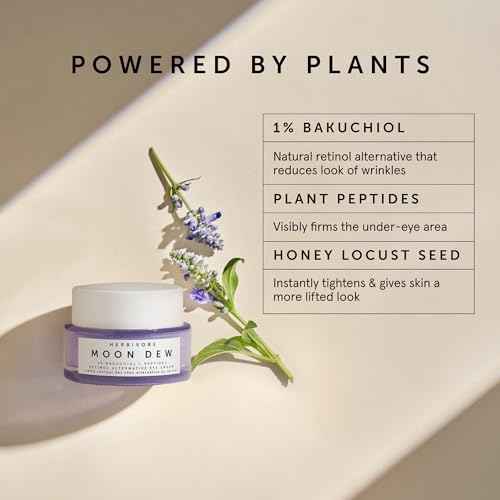 HERBIVORE Bakuchiol Retinol Alternative - Bakuchiol + Peptides, Smooths Skin, Reduces Fine Lines, Wrinkles & Puffiness, Plant-based, Vegan, Cruelty-free