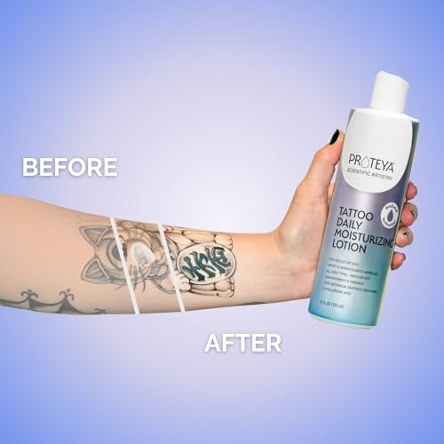 Tattoo Daily Moisturizing Lotion | Hydrating Daily Tattoo Care w/Niacinamide and Hyaluronic Acid to Enhance and Preserve Your Tattoos, 12 oz (2 Pack)
