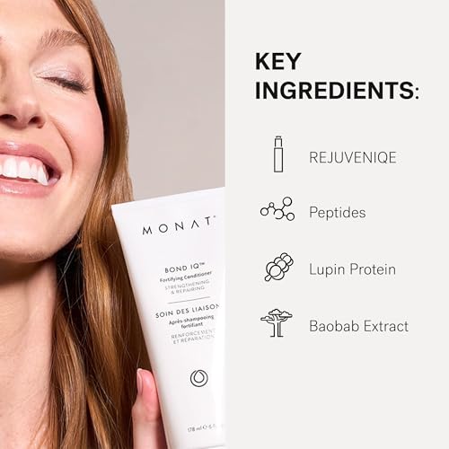 MONAT BOND IQ¢â Fortifying Conditioner ? Strengthening & Repairing Formula for Softer, Smoother Hair - Restores Resilience, Reduces Breakage, Boosts Shine & Manageability ? 178 ml / 6 fl oz