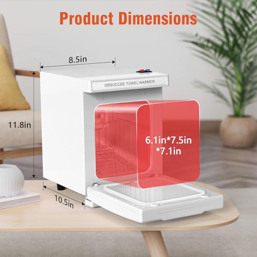 Hot Towel Warmer for Spa, Small Towel Warmer for Esthetician, Mini Towel Warmer for Facial Salon Beauty, Professional Towel Heater Towel Warmer Cabinet(5L-White)