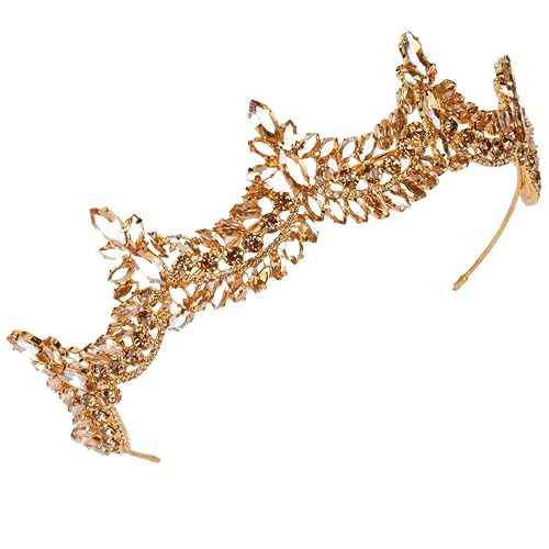LIMELIA Handmade Honey Tiara for Women ? Glitter Crystal Crown for Wedding, Prom, Birthday, Pageant & Christmas | Elegant Rhinestone Headpiece ? Venedik Design