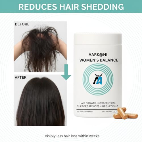 Aarkani Women's Hair Balance Supplements, Hair growth, Ages 45+, Clinically Shown to Enhance Hair Thickness and Scalp Health, Dermatologist Approved ? 30 days Supply