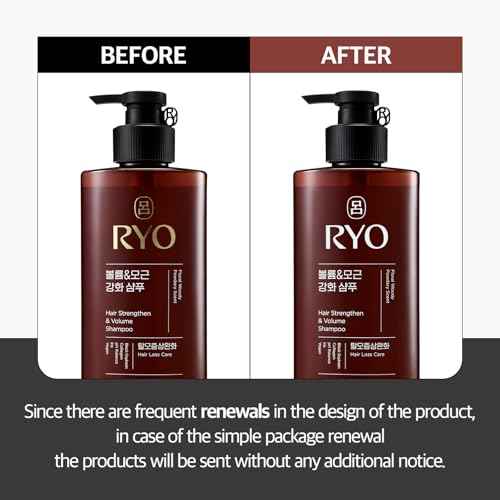 RYO Strengthen & Volume Shampoo with Korean Ginseng & Caffeine - Volumizing and Revitalizing for Fine Hair, Anti Loss Care, Strengthening hair roots, 16 Fl Oz.