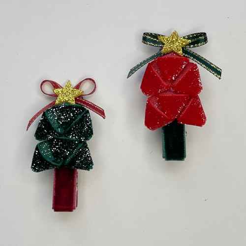 Fashion Hair Clips Set, Cute Hair Barrettes Bobby Pins, Fancy Hairpin Accessories Headwear Styling Tools, Gifts for Women Girls Decorative Wedding (Christmas Tree 2 in 1)