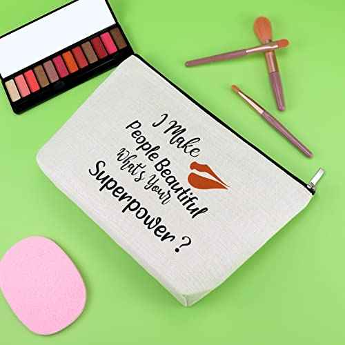 Makeup Artist Gifts for Girl Beautician Cosmetic Bag Makeup Lover Gift for Women Hairdresser Beauty Graduation Present for Artist Friend Stylist Christmas Birthday Present Travel Cosmetic Pouch