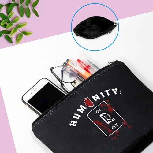 Vampire Show Inspired Gift Humanity Switch Off TVD Zipper Pouch Makeup Bag Gift for Vampire Fans (Humanity Bag)