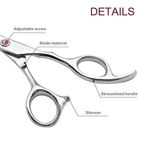Kids Hair Cutting Scissors Set Professional 6.5 inch Saftey Round Head Hair cut Scissors Kit with Cutting Thinning Scissors Hairdressing Shears Set for Barber Salon £¨red£©