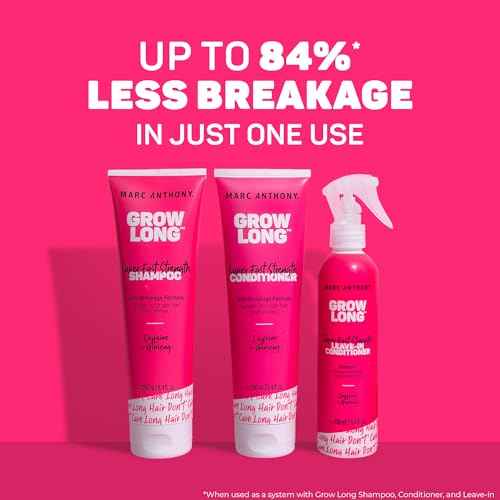 Marc Anthony Strengthening Conditioner, Grow Long - Anti-Frizz, Anti-Breakage & Nourishing Formula For Split Ends, & Hair Growth - Biotin, Vitamin E, Caffeine & Ginseng for Dry & Damaged Hair