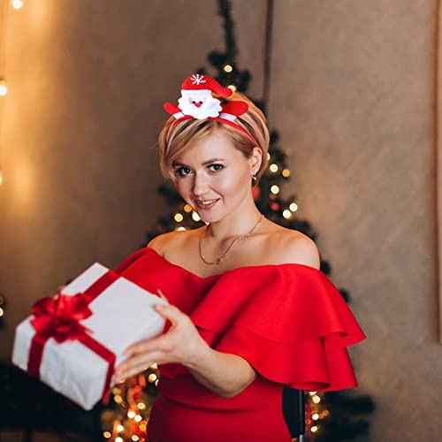 Christmas Headband Red Hair Band Red Christmas Hair Accessories for Girls Women Birthday Party New Year Wedding Celebration Gift (Santa Claus)