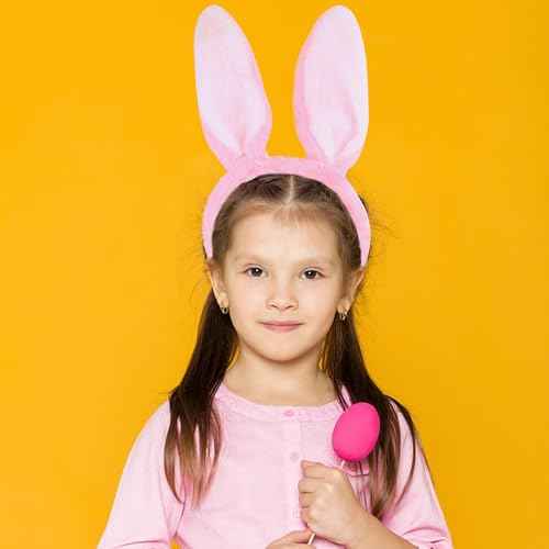 SARATA Rabbit Ears Bunny Hairbands Easter Bunny Ears Headband Plush Hairband Bunny Ears Hair Bands for Kids Girls Party