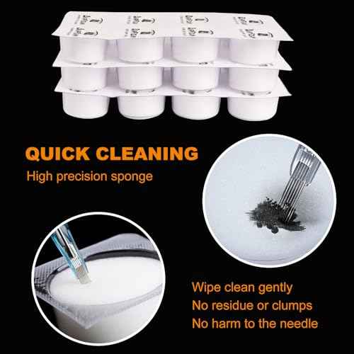 Tattoo Dip Foam Dip Caps - Ruicoo 24Pcs Tattoo Dip Foam Caps Disposable Tip Rinse Caps CupsTattoo Cleaning Supplies