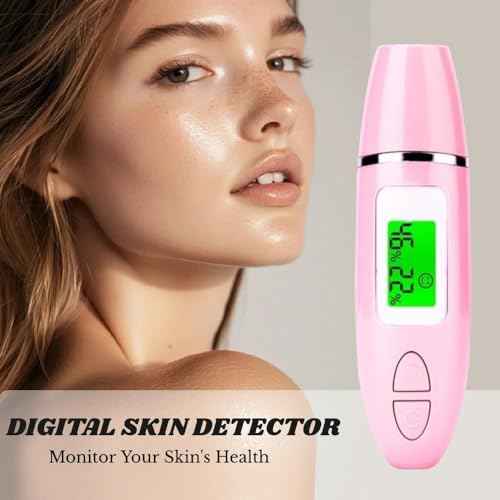 Detector For Face, Skin Hydration Tester, Skin Analyzer Machine Professional, Skin Analyzer Machine Water Oil Monitor for Skin Care, LCD Display Monitoring Meter for Home Traveling Beauty Salon