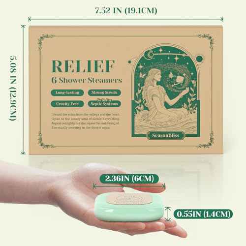 Shower Steamers, 6 Pack Set Shower Bombs Tablets in Presents Box for Women with 6 Fragrances with Shea Butter for Self-Care & Relaxation, Mother's Day, Christmas & Birthday Present