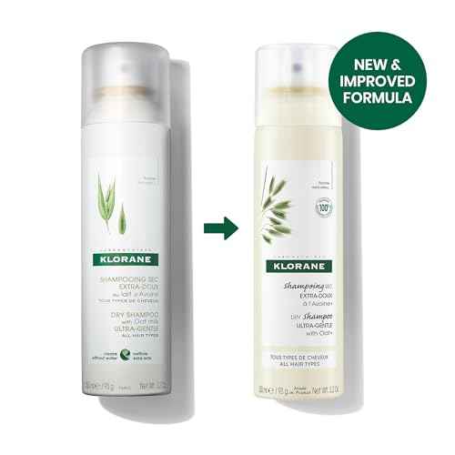 Klorane Ultra Gentle Dry Shampoo with Oat+ - Gentle Formula - Instantly Revives Hair and Eliminates Odor, Dirt, and Oils - Hypoallergenic & Vegan - Paraben & Sulfate-Free