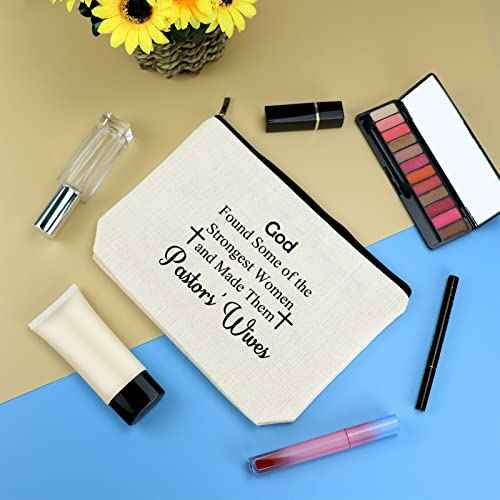 Pastor's Wife Gift Makeup Bag Gifts for Pastors Wives Minister's Wife Gift Religious Gift Cosmetic Bag Pastor's Wife Appreciation Gifts Christmas Christian Thanksgiving Birthday Gifts for Pastor Wife