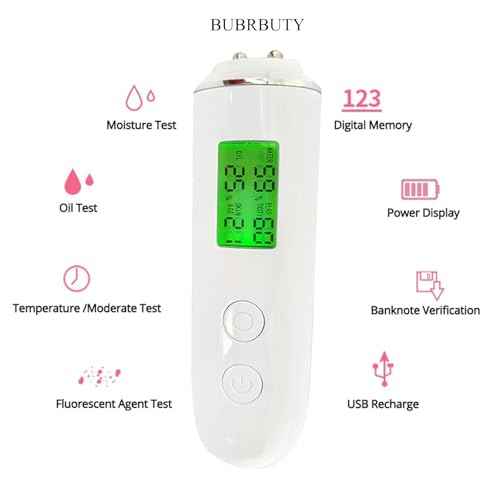 Skin Hydration Tester,Hydration Monitor,Skin Analyzer Machine Professional,Skin Tester For Accurate Monitoring Of Skin's Oil And Moisture Levels,Digital Skin Detector