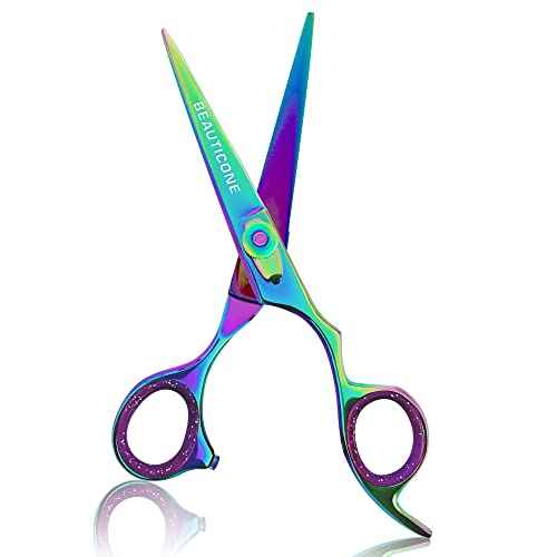 BEAUTICONE Hair Cutting Scissors, Professional 6.5" Barber Shears for Haircut Men/Women, Beard & Mustache Trimming Stainless Steel Hairdressing Scissors, Adjustable Screw