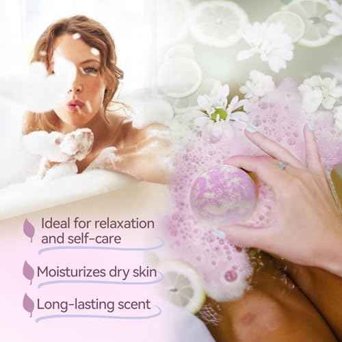 Bath Bombs for Women, 12pcs Relaxing Bath Bomb Gift Set, Rich Fizzies in Essential Oils Shea Butter Sea Salt for Bubble SPA, Perfect Self Care Gift for Girls Wife Mother Her