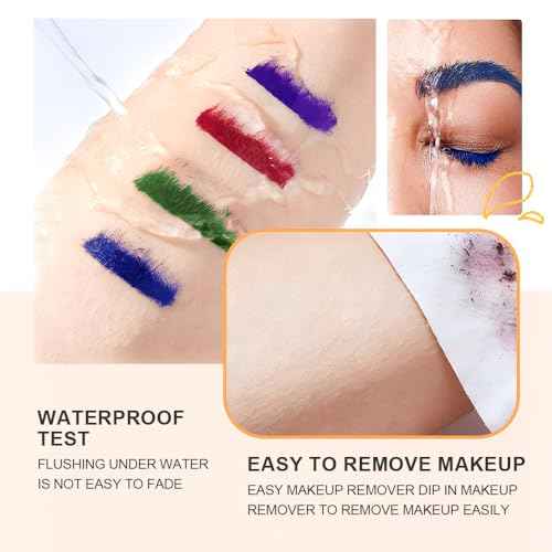 Fiber Lash Mascara - 6 Colors Waterproof Long-Lasting Charming Eye Lash Set for Eyelashes