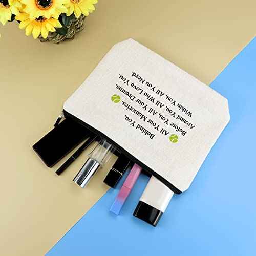 Tennis Gifts Makeup Bag Tennis Player Birthday Gift Tennis Lover Inspirational Gifts Cosmetic Bag Tennis Team Gift Best Friend Friendship Gift Christmas Graduation Gift Travel Pouch
