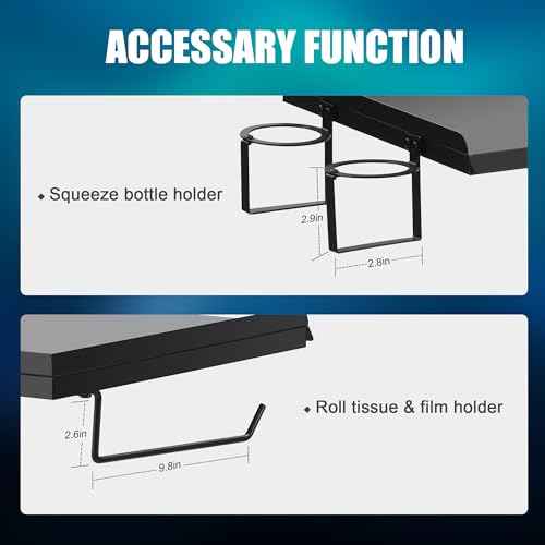 POARMEEY Tattoo Workstation Salon Trolley Cart and Storage Drawers with Wheels,Tattoo Tray Adjustable Height Storage Rolling Tray