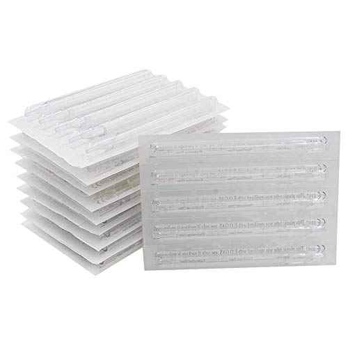 100PCS Mixed Long Disposable Tattoo Tips Tubes for 3RL 5RL 7RL 9RL 3RS 5RS 7RS 9RS 5M1 7M1 Tattoo Needles Tips Round Magnum for Tattoo Supplies