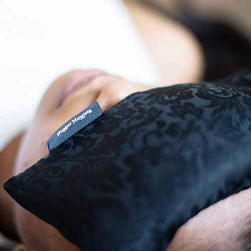 Hugger Mugger Silk Eye Pillow with Flaxseed Filling - Organic Flaxseed Filling, Scent-Free Relaxation, Light Weight, Chill in Freezer, Washable Cover